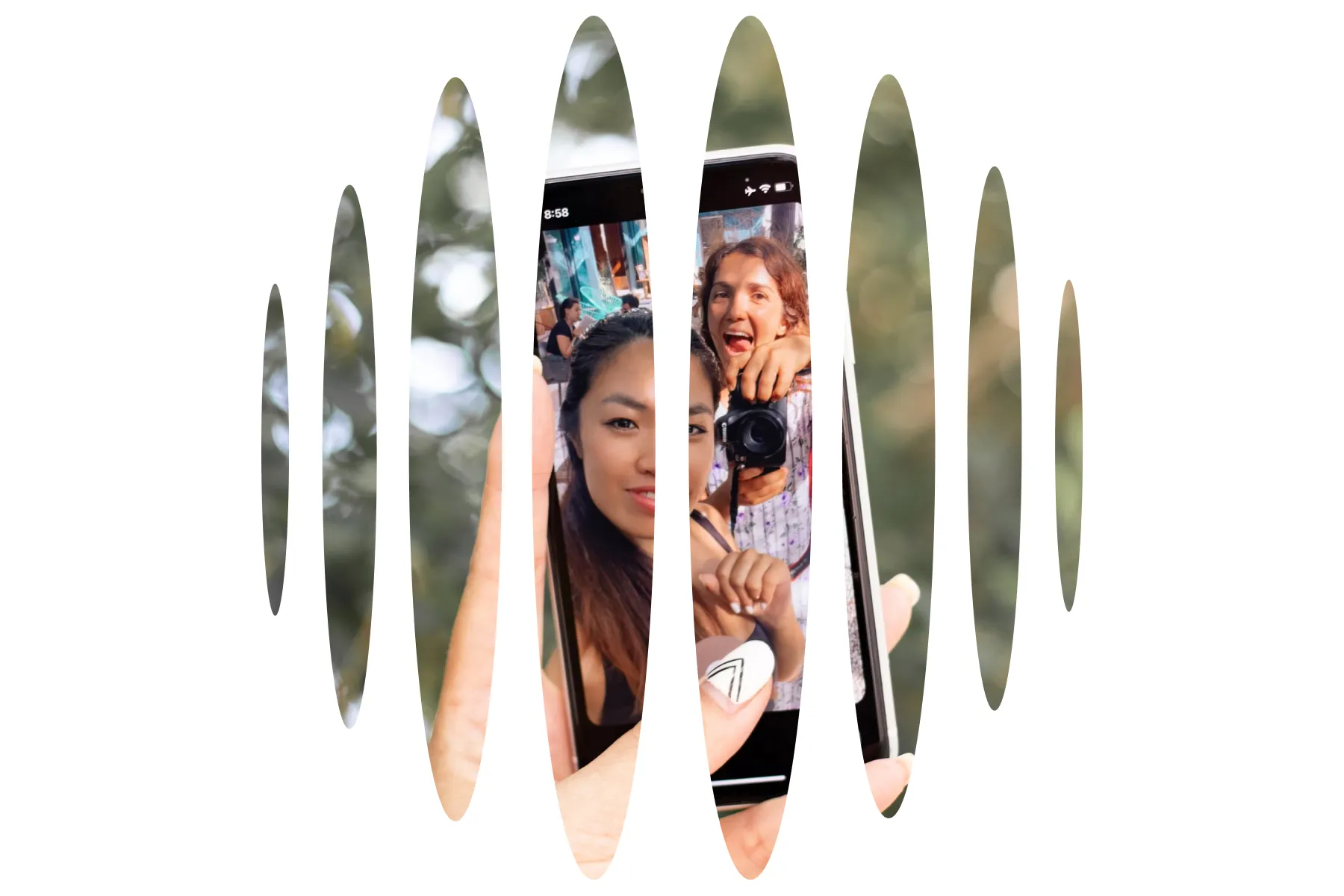 Live event photo gallery showing instant uploads from guests